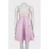 Purple silk dress with beads