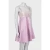 Purple silk dress with beads