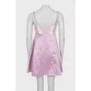 Purple silk dress with beads