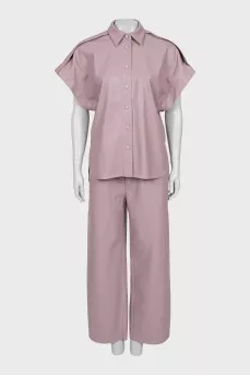 Nina faux leather suit