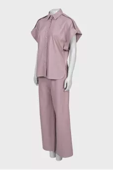 Nina faux leather suit