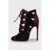 Suede two-tone shoes
