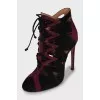 Suede two-tone shoes