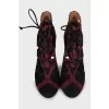 Suede two-tone shoes