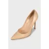 Beige leather shoes