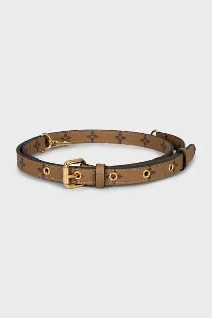 Leather bag strap with carabiners