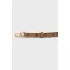 Leather bag strap with carabiners