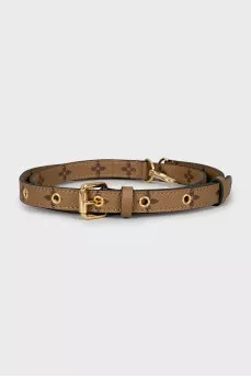 Leather belt for bag