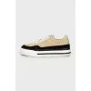 Branded suede sneakers