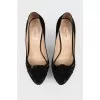 Suede black stilettos