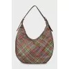 Plaid hobo bag