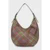 Plaid hobo bag