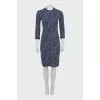 Bodycon blue dress with tag