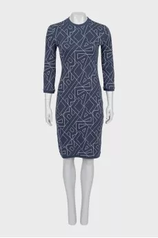 Bodycon blue dress with tag