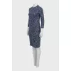 Bodycon blue dress with tag