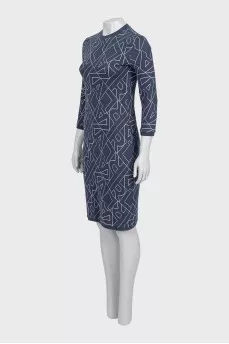 Bodycon blue dress with tag
