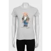 Gray printed t-shirt