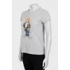 Gray printed t-shirt