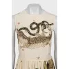 Silk dress with tulle