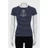 T-shirt with bead embroidery