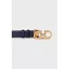 Leather black and blue belt