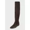 High suede boots