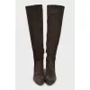 High suede boots