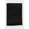 Black scarf made of wool and silk