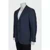 Men's blue jacket with large check