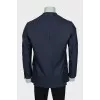 Men's blue jacket with large check
