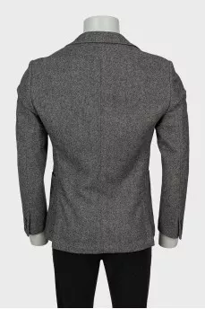 Men's single-breasted wool jacket