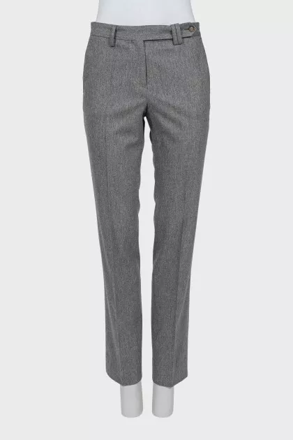 Gray wool trousers