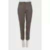 Brown herringbone trousers