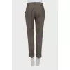 Brown herringbone trousers