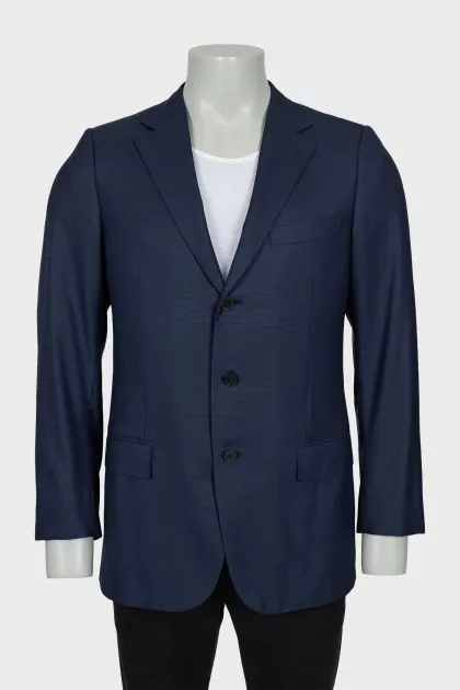 Men's blue wool jacket