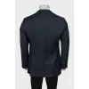 Men's striped wool and silk jacket