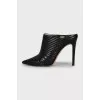 Stiletto heels with open heels