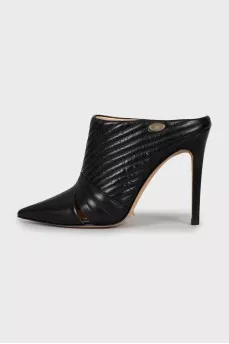 Stiletto heels with open heels