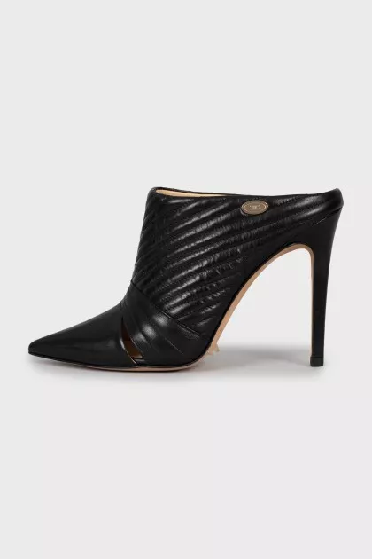 Stiletto heels with open heels