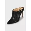 Stiletto heels with open heels
