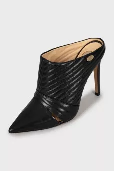Stiletto heels with open heels