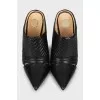 Stiletto heels with open heels