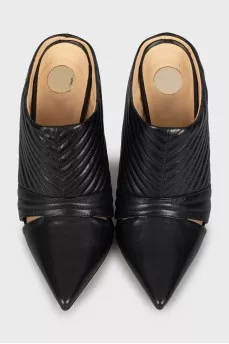 Stiletto heels with open heels