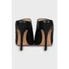 Stiletto heels with open heels