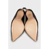 Stiletto heels with open heels