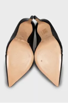 Stiletto heels with open heels
