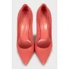 Pink leather shoes