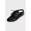 Lace-up open-toe shoes