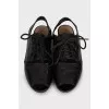 Lace-up open-toe shoes