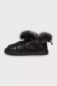 Insulated leather ugg boots